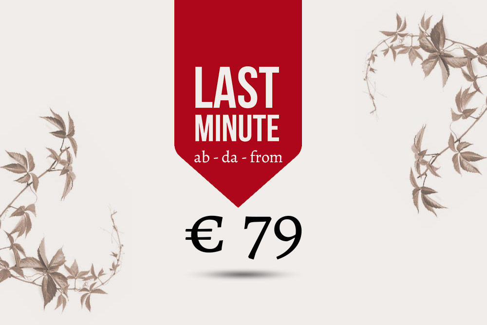 Angebot Lastminute -20% , ab € 79,- pro Person in DZ Standard mit ÜF